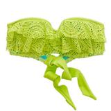 36C - Aerie » Daisy Crochet Ruffle Bandeau Bikini Top (0755-8219)