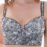 36C - Freya » Zentangle Padded Longline Bra (1954)