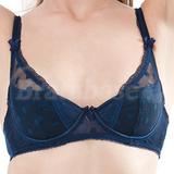 36DD - Mimi Holliday » Dotty Nuit Silk Satin Fully Padded Super Bra (AW13-193)