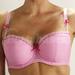 38F - La Senza » Girly & Gorgeous Ruched Ribbon Bra Pink Dot (T4604)