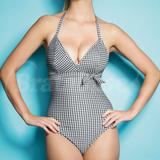 34E - Freya Swim » Lindy Hop Soft Halter Plunge Swimsuit (3351)