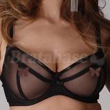 85D - Comexim » Moulin Rouge Black Balcony Bra (520)