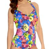 36FF - Freya Swim » Floral Pop Halter Tankini (3170)