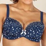 32GG - Gorgeous » Navy Spotted D-h Non Padded Bra (1500108206)