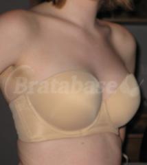 Comparing a Freya Idol Allure Strapless (1803) with Freya Deco Moulded  Strapless Bra (4233) in 28E