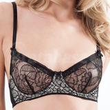 28C - Mimi Holliday » Bon Bon Noir Silk Satin Comfort Bra (AW13-158)